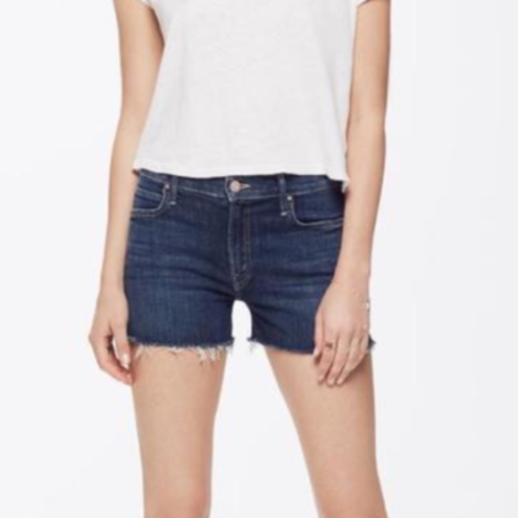 MOTHER Pants - MOTHER The Charmer Fray Denim Shorts